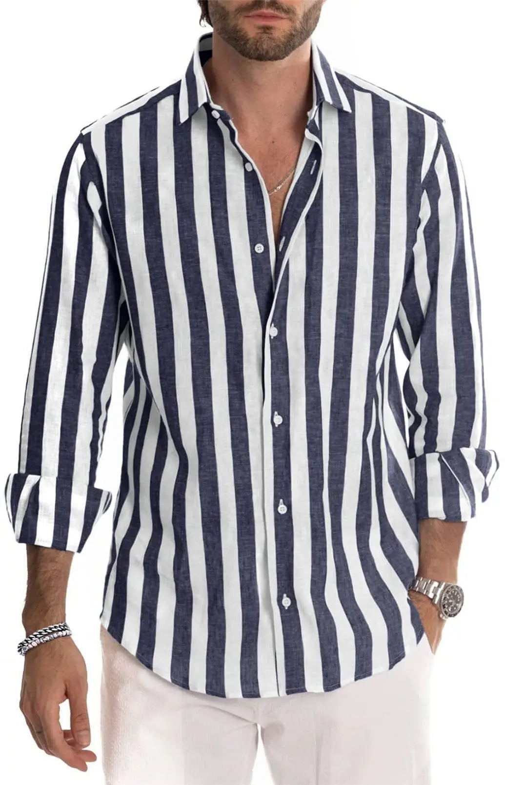 Solid Linen Office Shirt