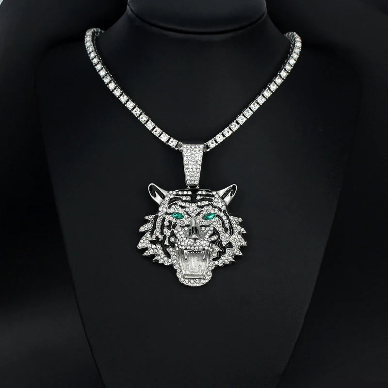 3D Tiger Pendant Necklace