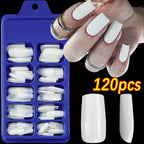 Milk White Press Nails Medium