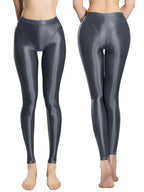 Bessmini Shiny High-Cut Pencil Leggings