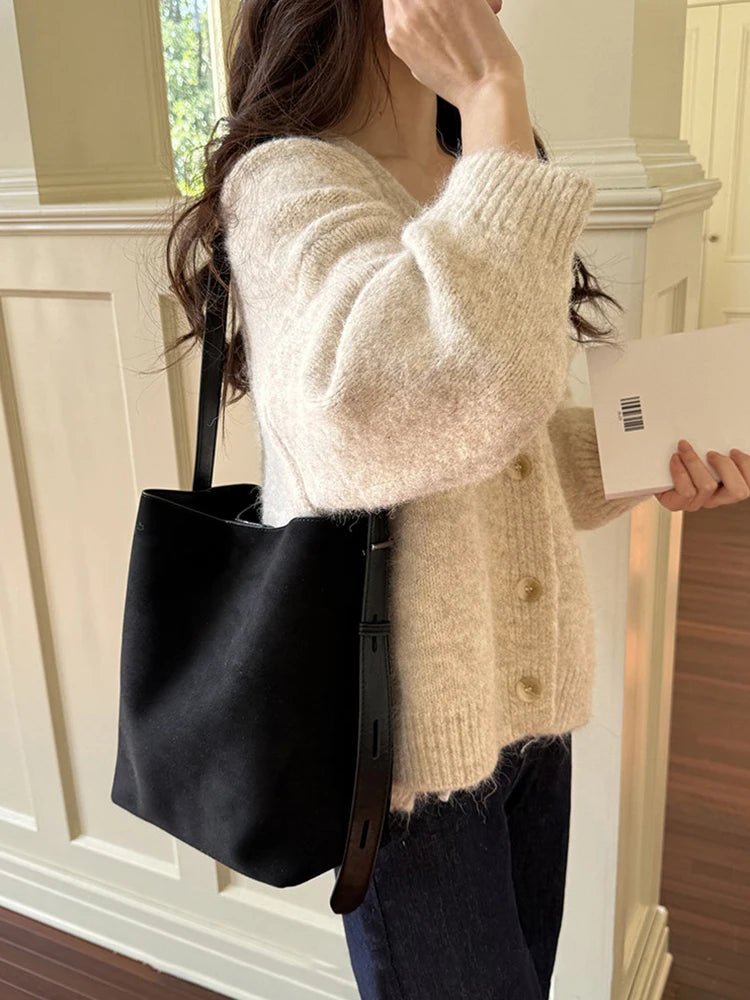 PU Bucket Shoulder Bag for Women