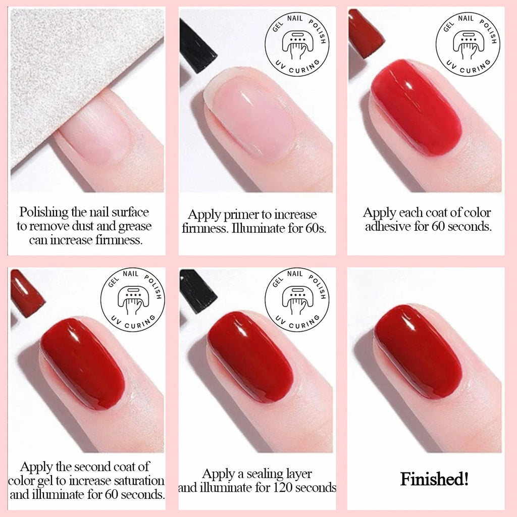 SHAKA 9-Color White Nails Star