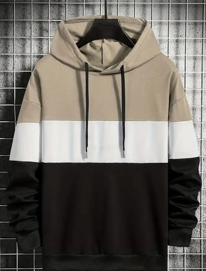 3D Color Block Hoodie