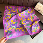 Satin Print Square Scarf