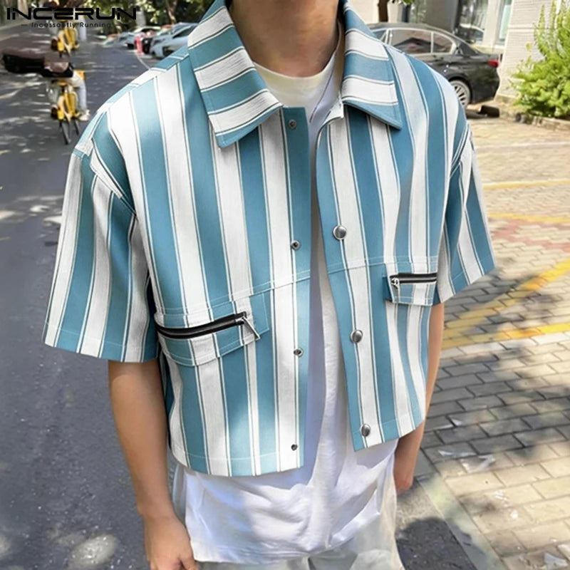 Striped Casual Short Shirt