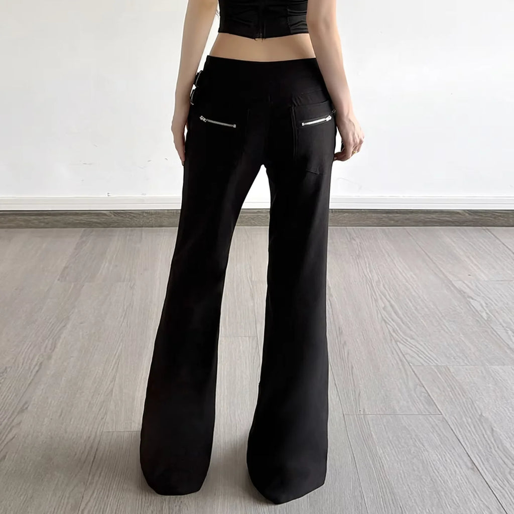 BiggOrange Micro Flare Zip Pants