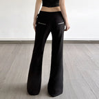 BiggOrange Micro Flare Zip Pants
