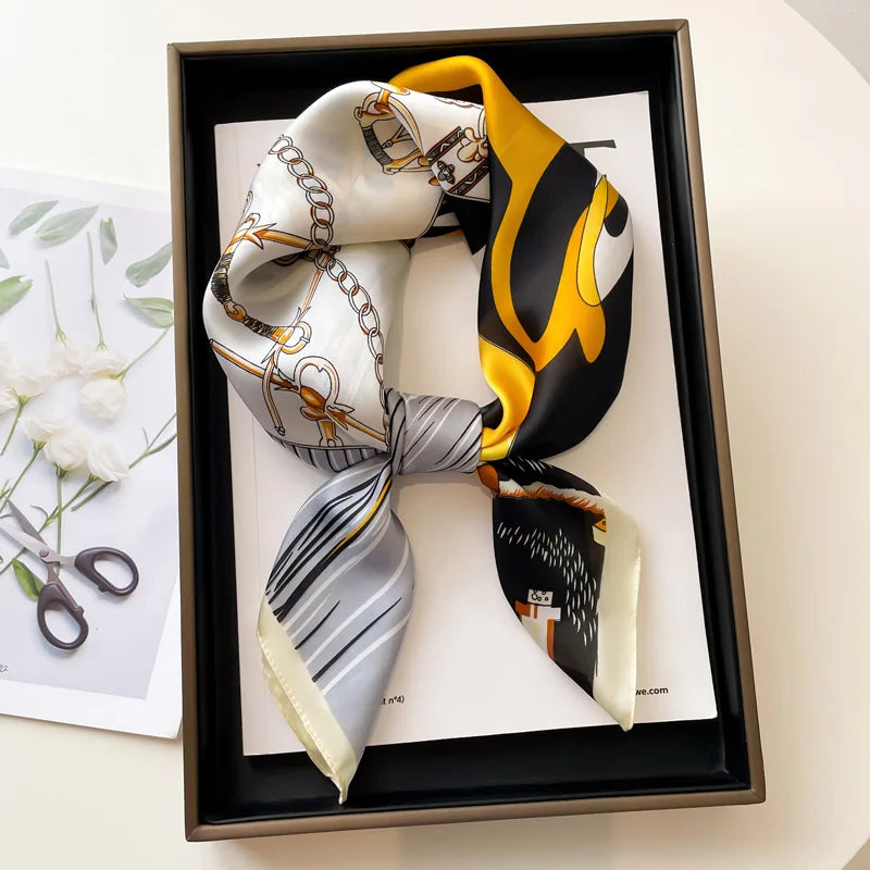 Elegant Silk Feel Square Scarf