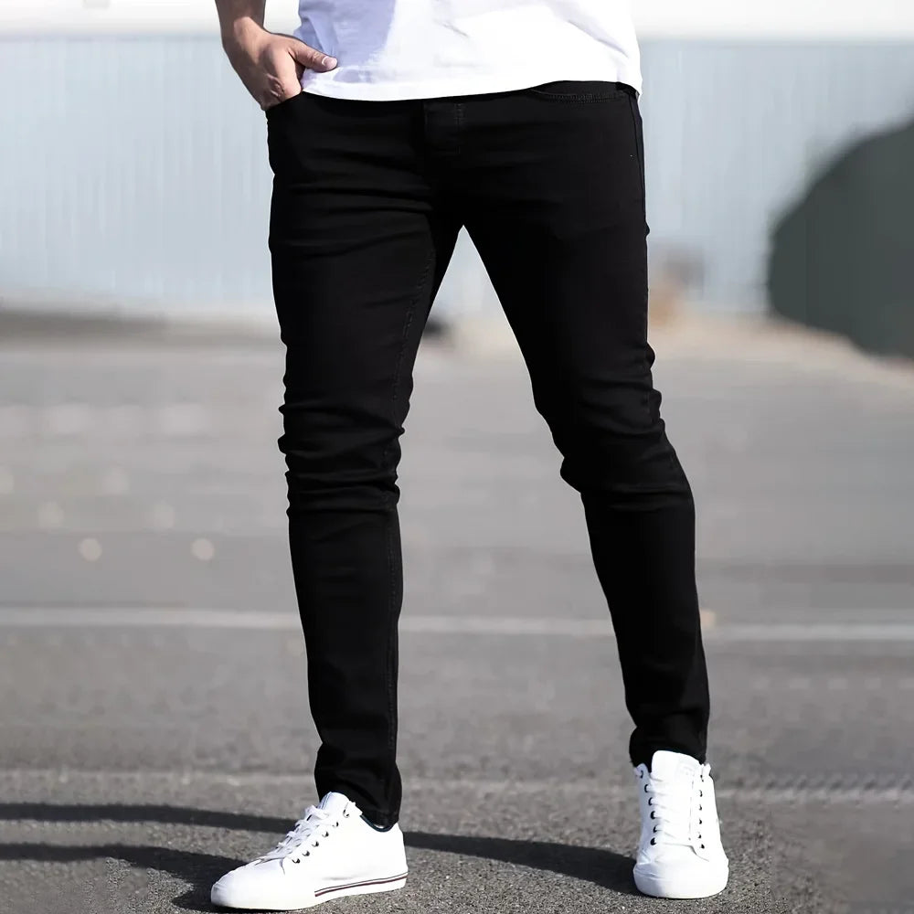 Slim Denim Zipper Jeans