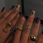 Gothic False Nails Dark Red