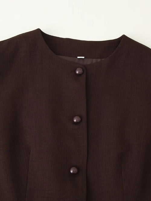 Button Vest Coat