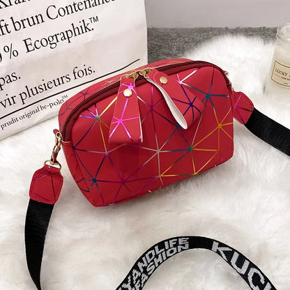 Geometric PU Crossbody Bag