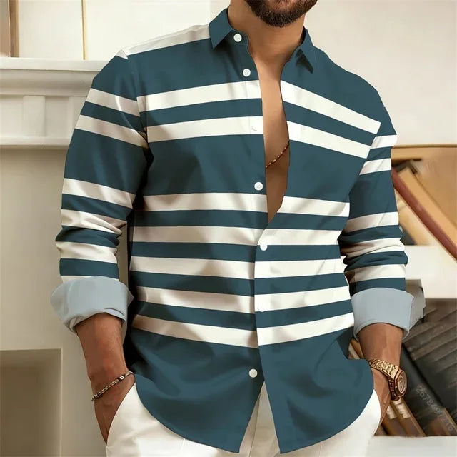 Striped Casual Full Shirt