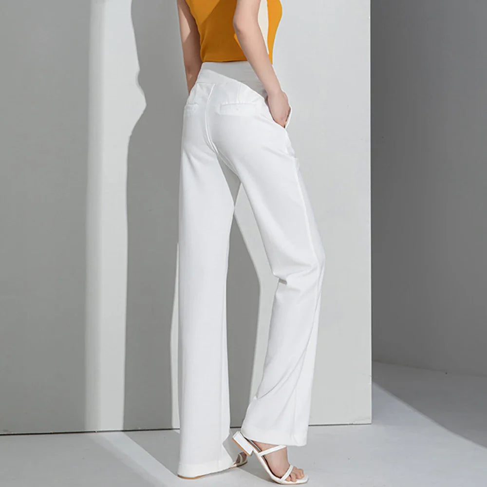 High Waist Straight Slim Pants Women