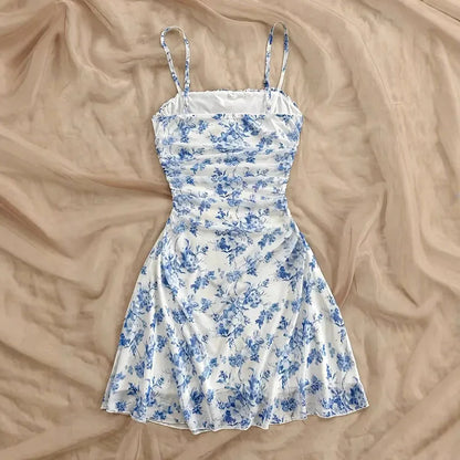 Floral Spaghetti Strap Mini Dress