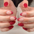Blue Press Nails Polka Dot