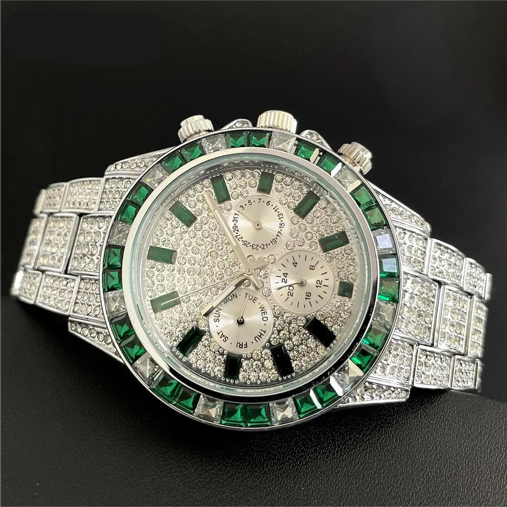 DITALING Rainbow Diamond Quartz Watch
