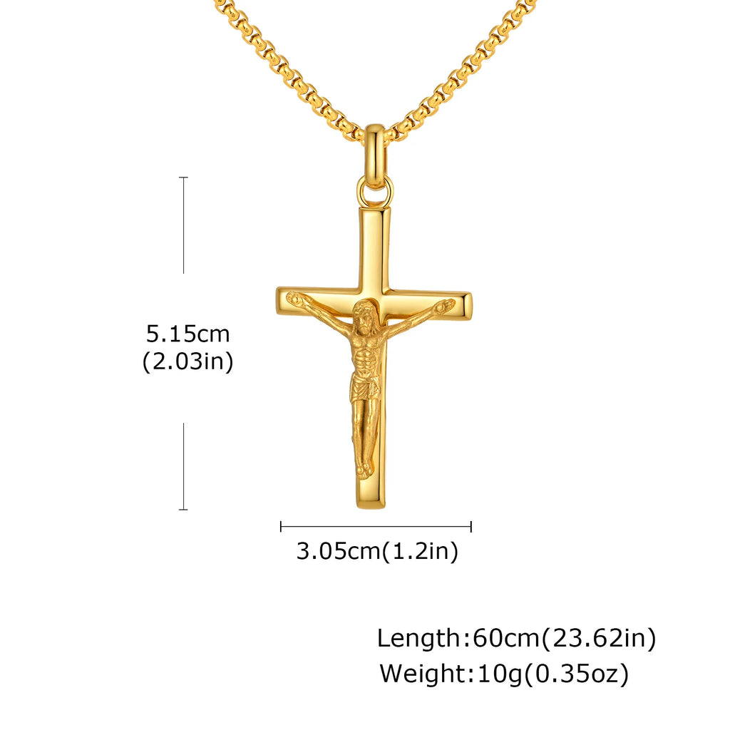 Mprainbow Crucifix Cross Necklace