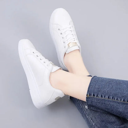 Spring Floral Lace-Up Sneakers