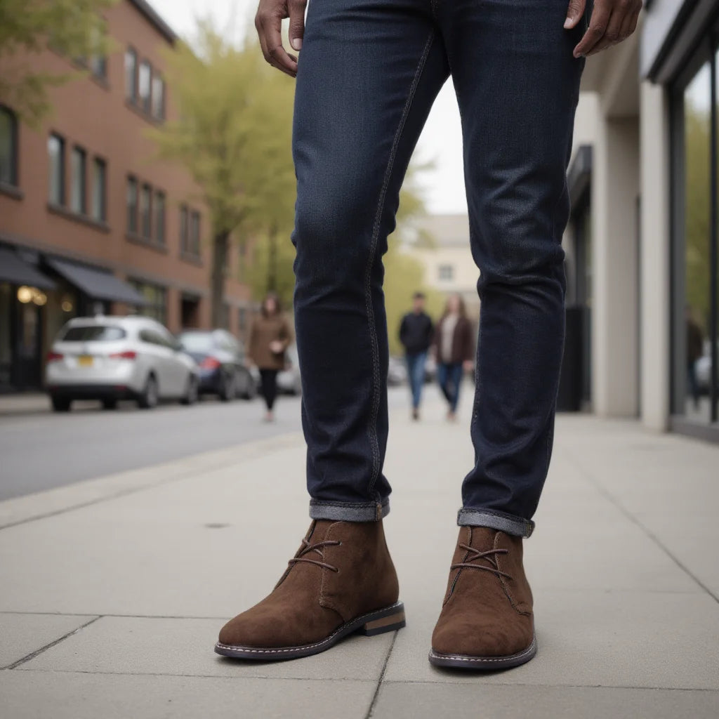 Retro Synthetic Desert Boots