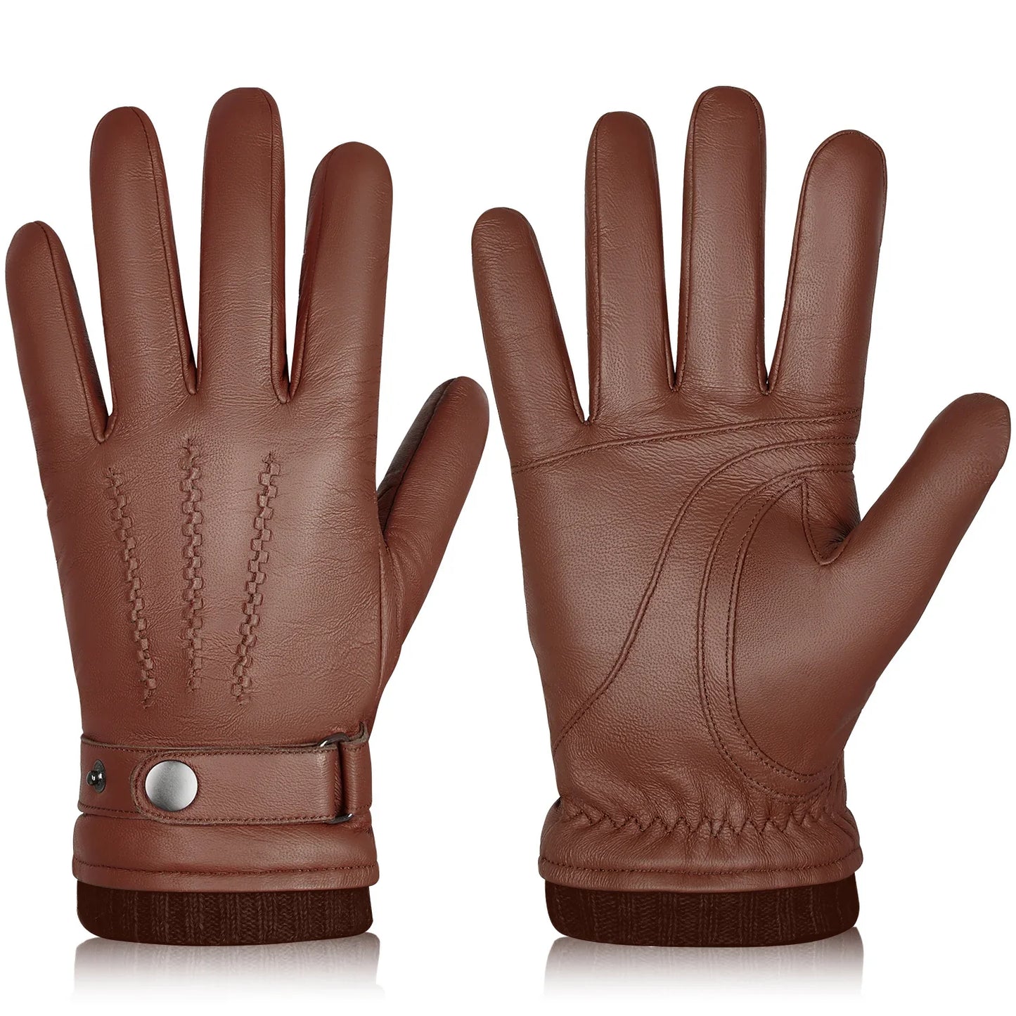 Sheepskin Leather Winter Gloves