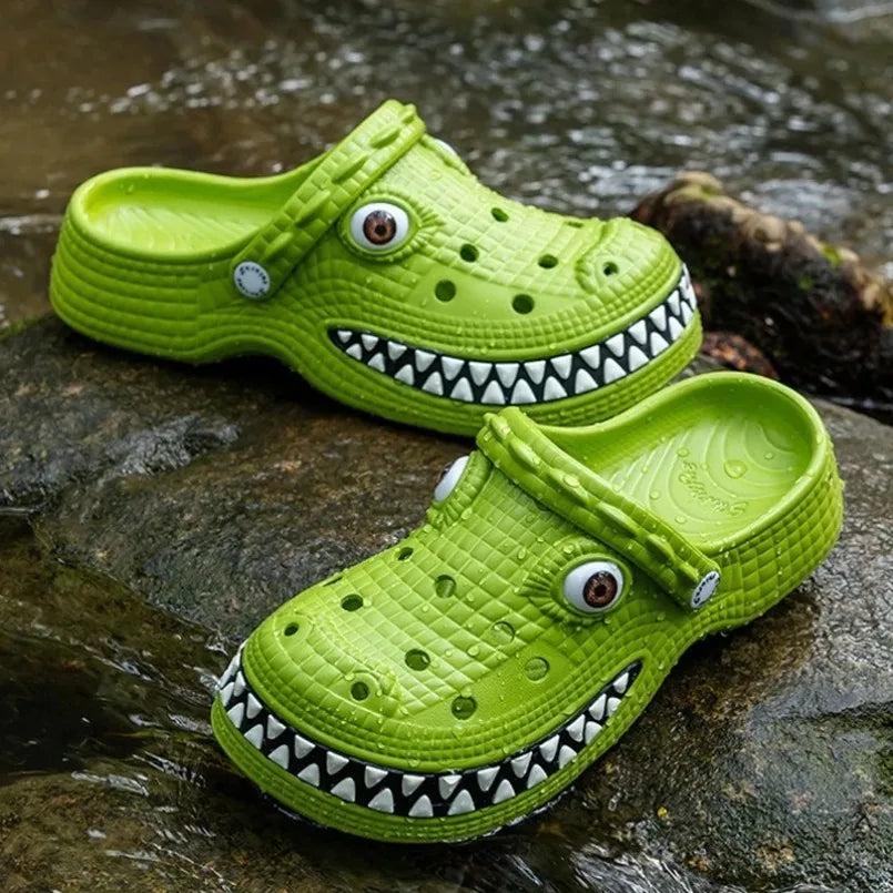Crocodile Print House Clogs