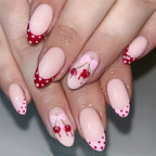 Blue Press Nails Polka Dot