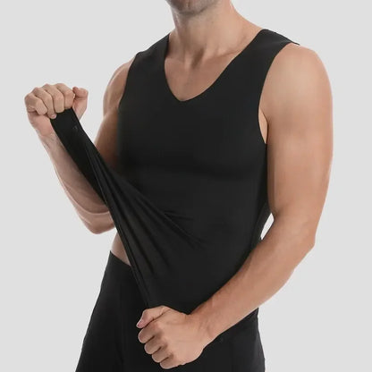 Men V-Neck Seamless Tank