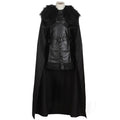 Black Leather Cloak Costume Set
