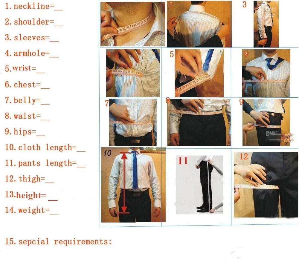Peak-Lapel Thin-Stripe Groom Suit Set