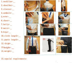 Peak-Lapel Thin-Stripe Groom Suit Set
