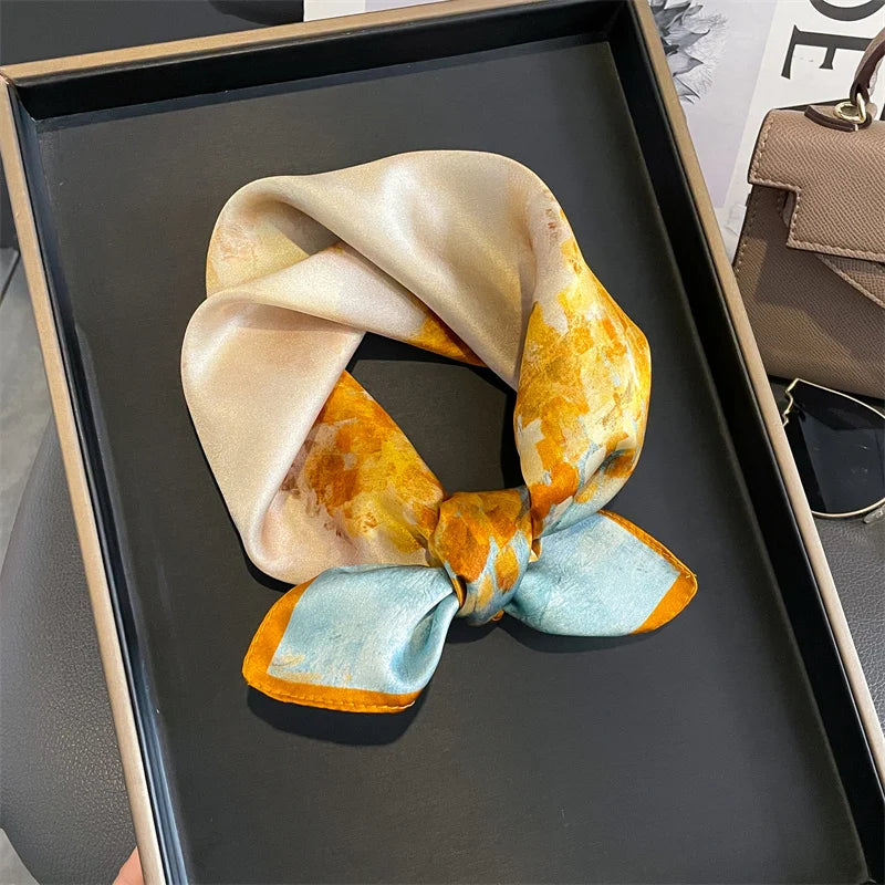 Real Silk 53cm Printed Scarf