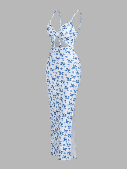 Summer Print Suspender Dress