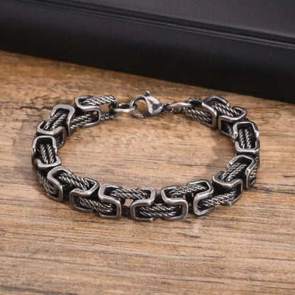 Men's Chunky Byzantine Bracelet