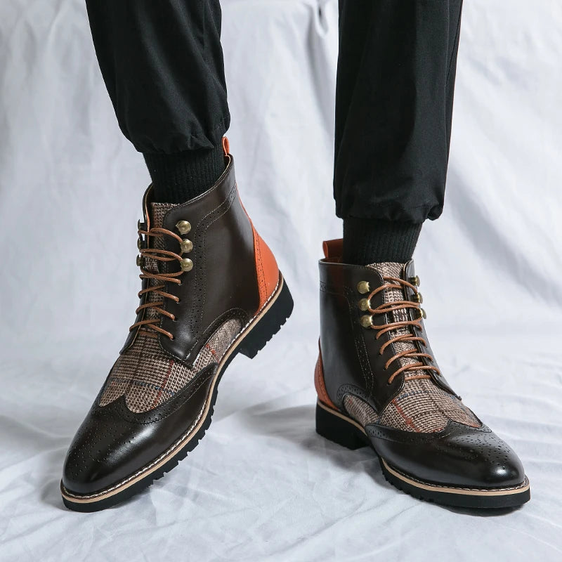 Leisure Leather High-Top Boots