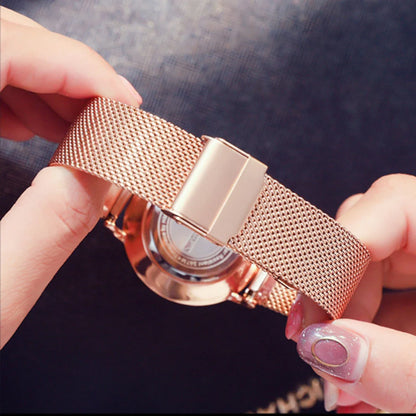 Rose Gold Rhinestone Women’s Watch