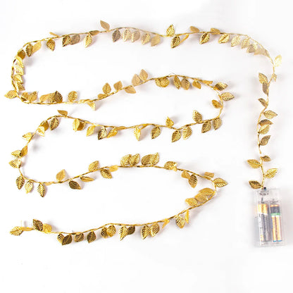 Golden Leaves Xmas Lights