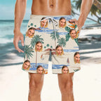 Palm Leaf 3D Print Swim Trunks
