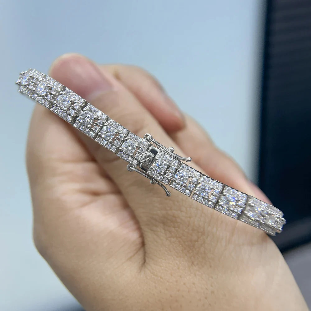 Women’s Moissanite Sterling Silver Bracelet