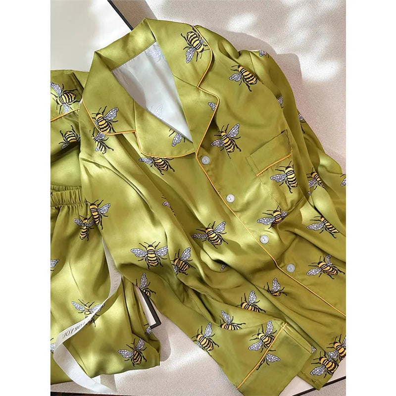 Satin Print Luxury Pajama Set
