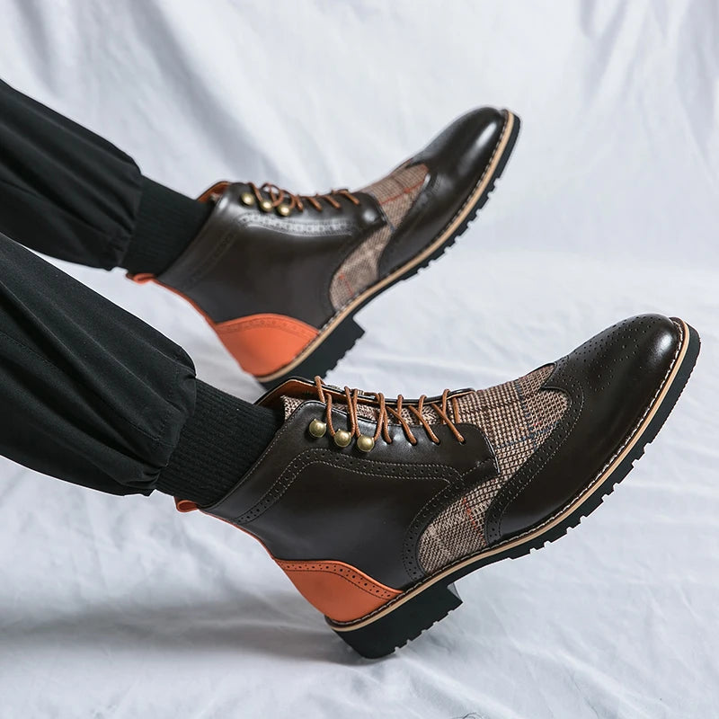 Leisure Leather High-Top Boots