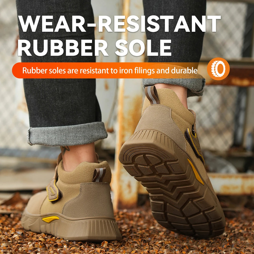 Brown Welding Steel-Toe Boots