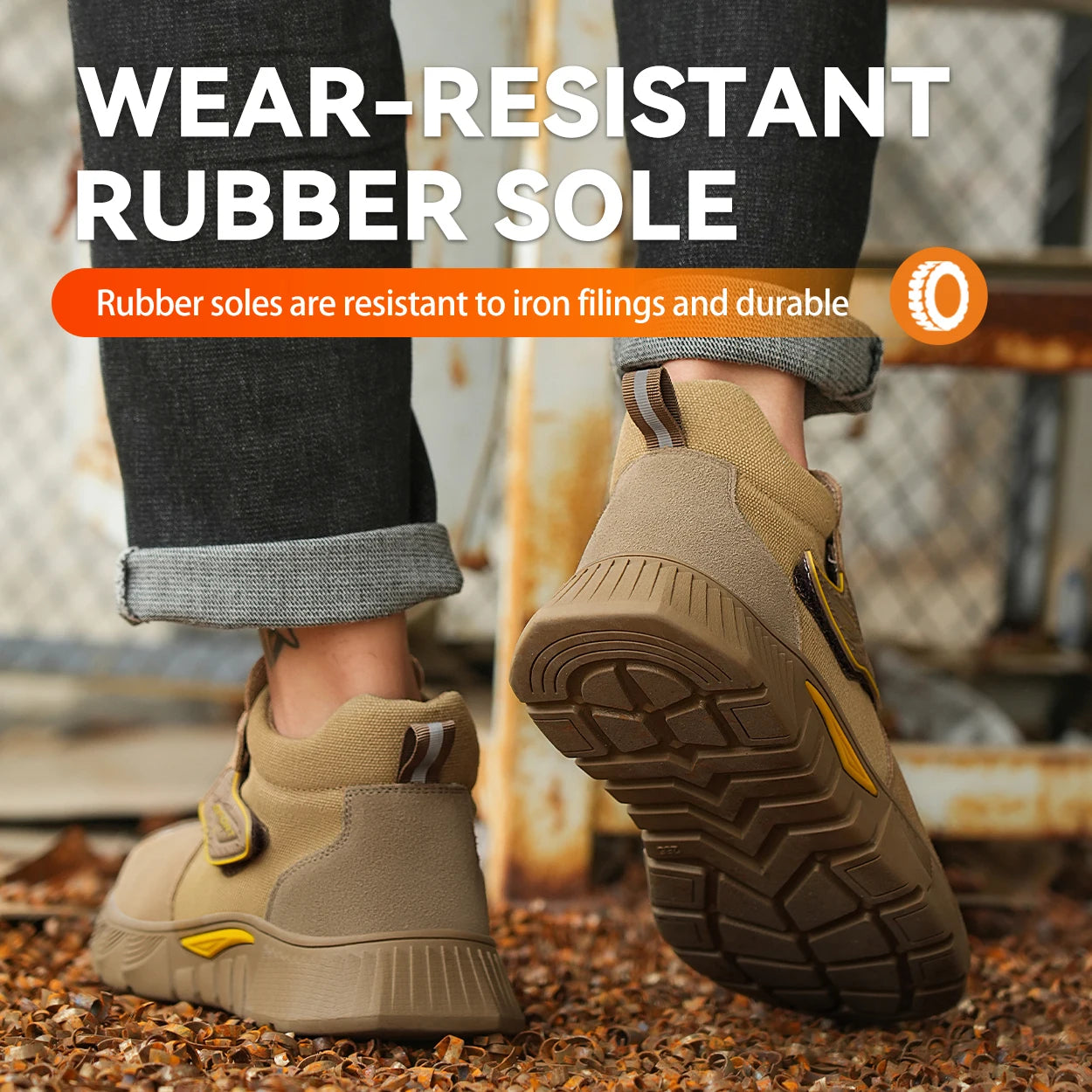 Brown Welding Steel-Toe Boots