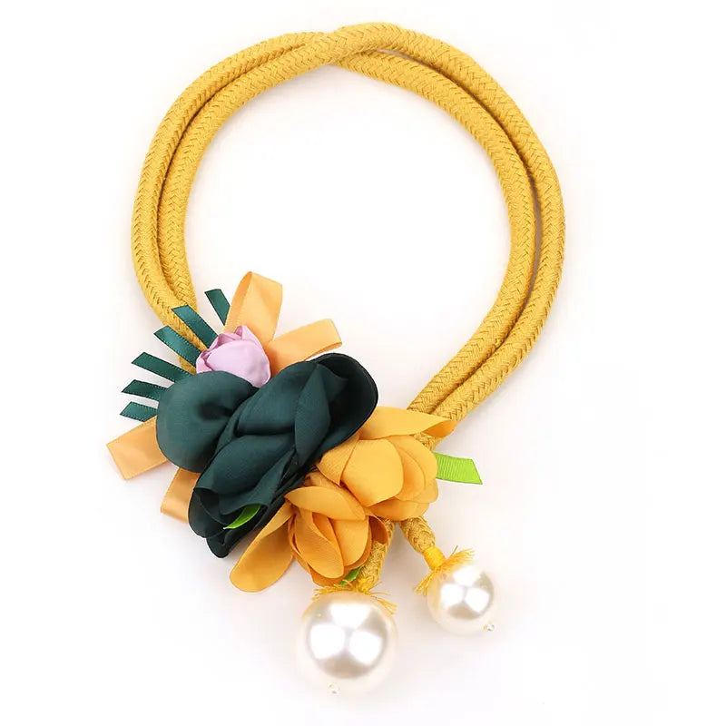 Boho Pearls Flower Necklace