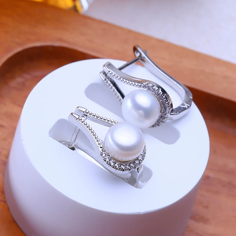 Personalized Pearl Stud Earrings