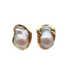 Keshi Pearl Stud Earrings