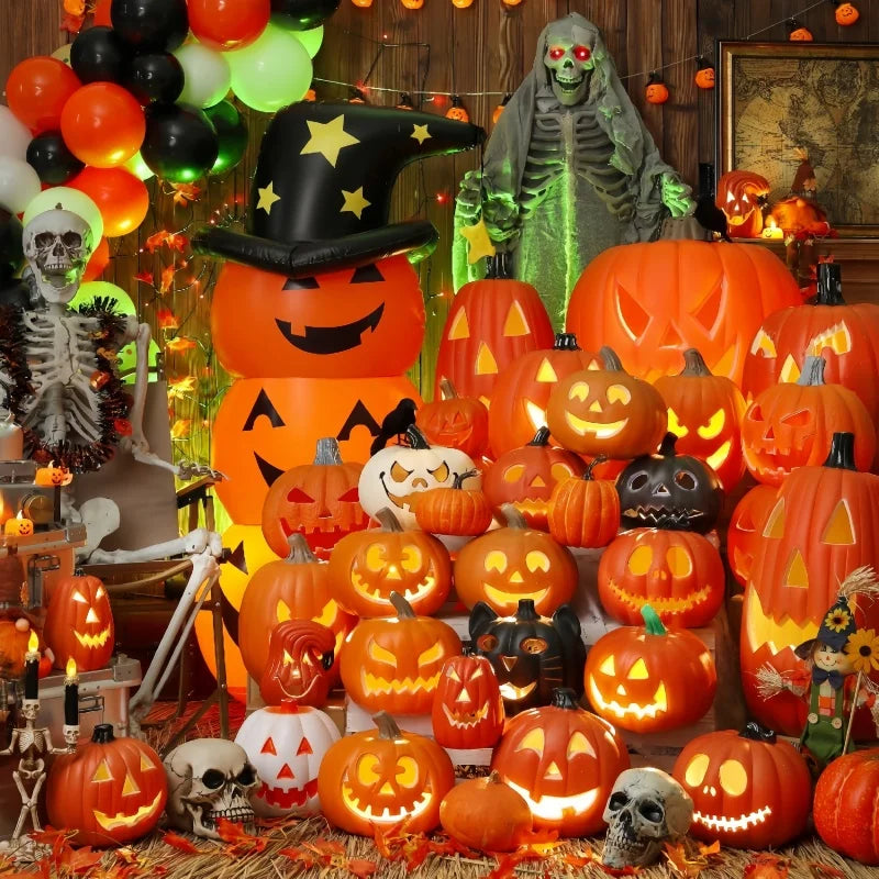 Glowing Pumpkin Lantern Decor