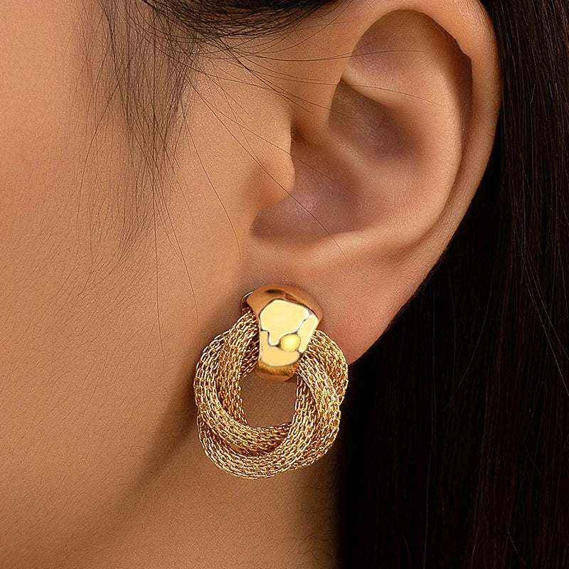 Vintage Twisted Circle Earrings