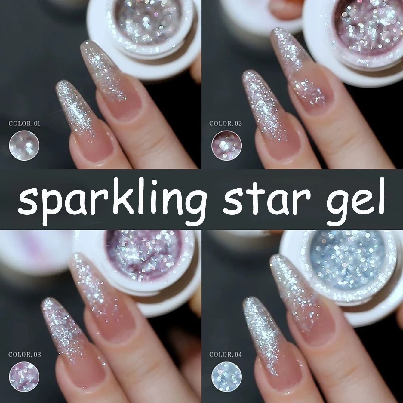 SHAKA 9-Color White Nails Star