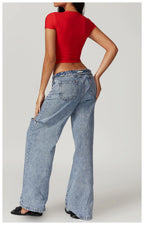 Nylon Short Sleeve True-To-Size Fit Crop Top